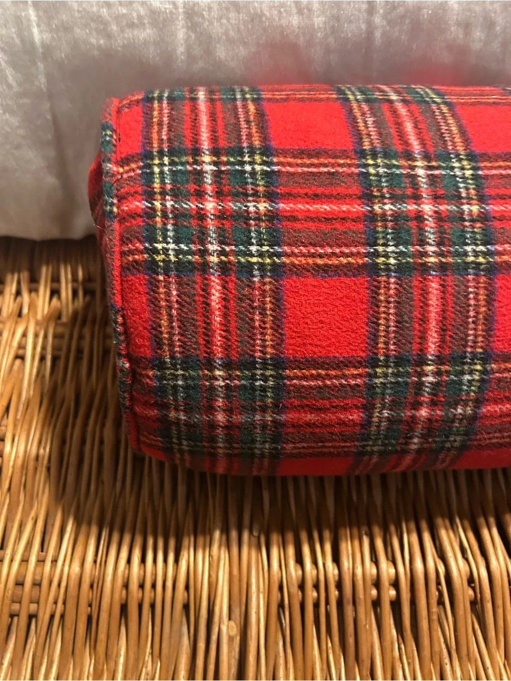 Bolster Pillow, Plaid 20 x 7